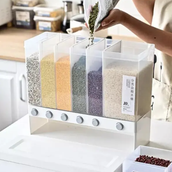 Rice Dispenser Dry Food Dispenser Kitchen Storage Kitchen Rack